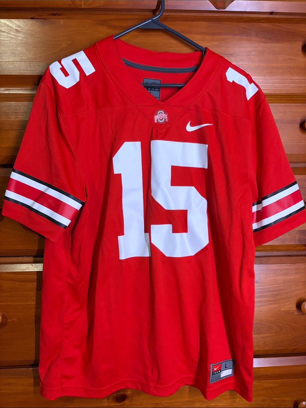 Nike Ohio State Red #15 Ezekiel Elliot Men's Football Jersey